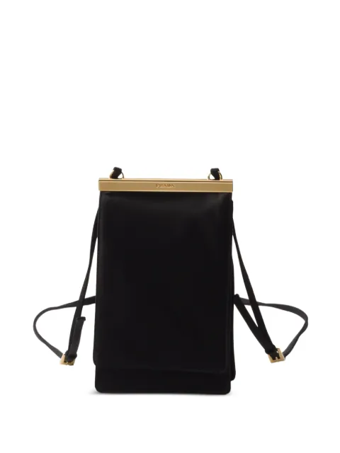 Prada mini logo-lettering shoulder bag