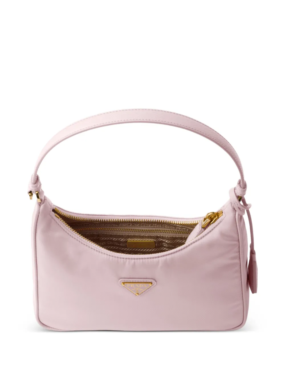 Prada Re-Edition 2005 mini-tas met logo Roze
