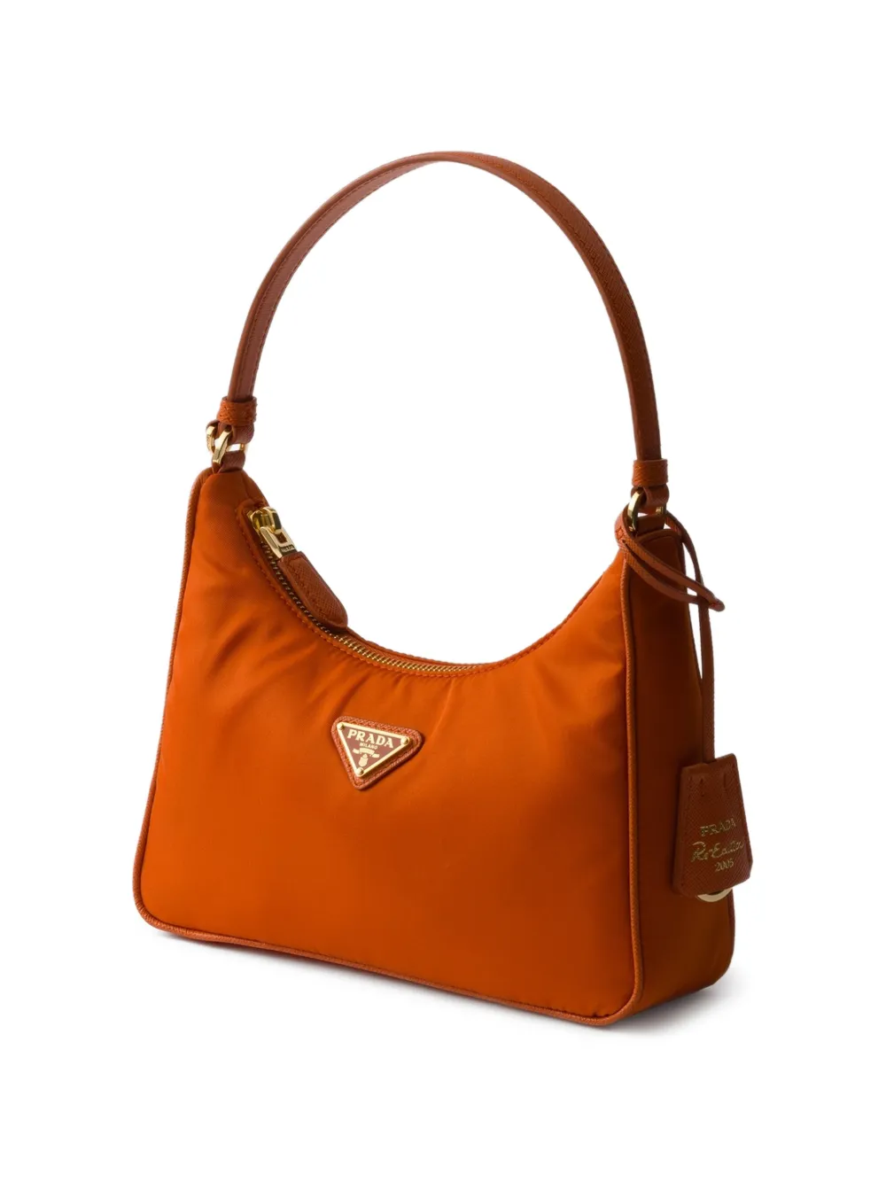 Prada Mini Re-Edition 2005 Zip Shoulder Bag | Orange | FARFETCH ZA