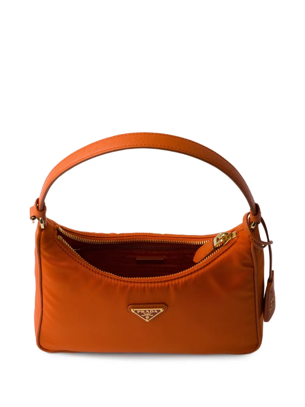 Prada Re-Edition 2005 mini-schoudertas met rits Oranje