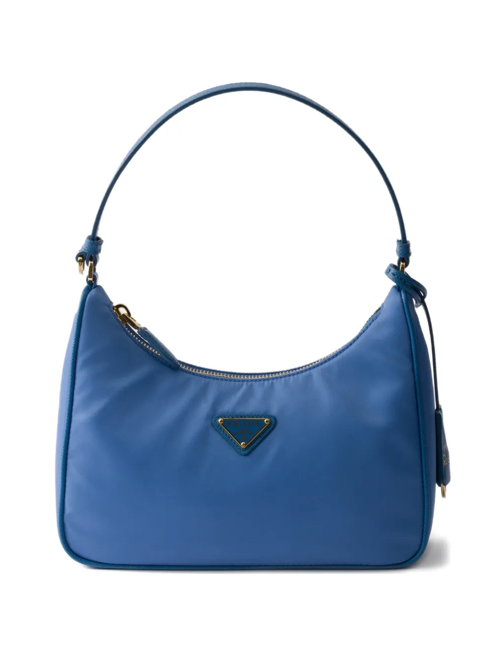 Prada mini Re-Edition 2005 triangle-logo tote bag - Blu