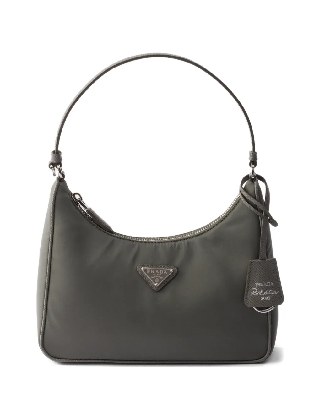 Prada mini Re-Edition 2005 zip tote bag - Grigio