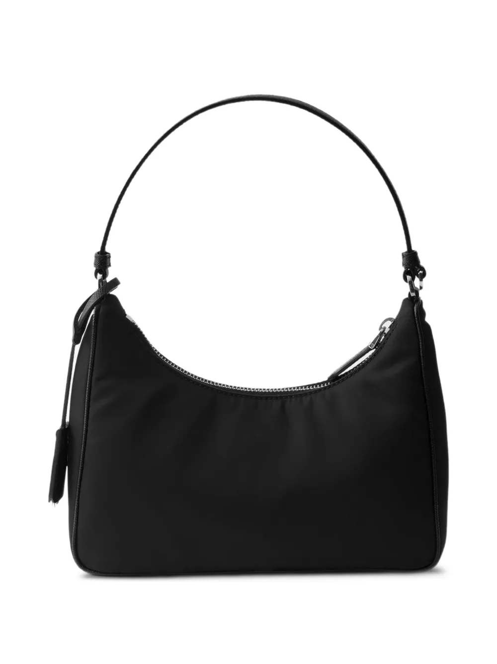 Prada 2005 Re-Edition mini-schoudertas met triangel-logo Zwart
