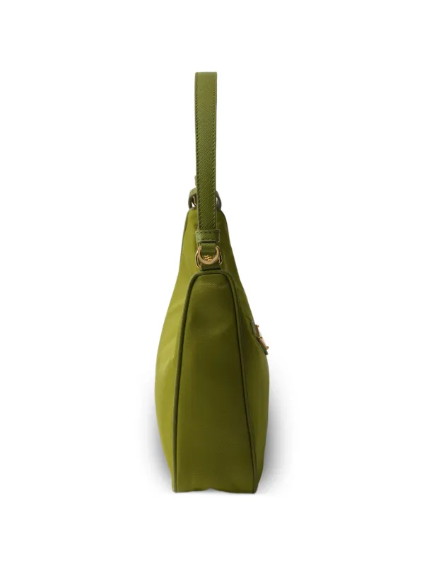 Prada Mini Re-Edition 2005 triangle-logo Shoulder Bag | Green