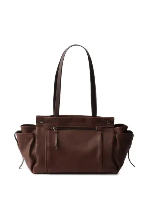 Prada Explore レザーハンドバッグ M | ブラウン | FARFETCH JP