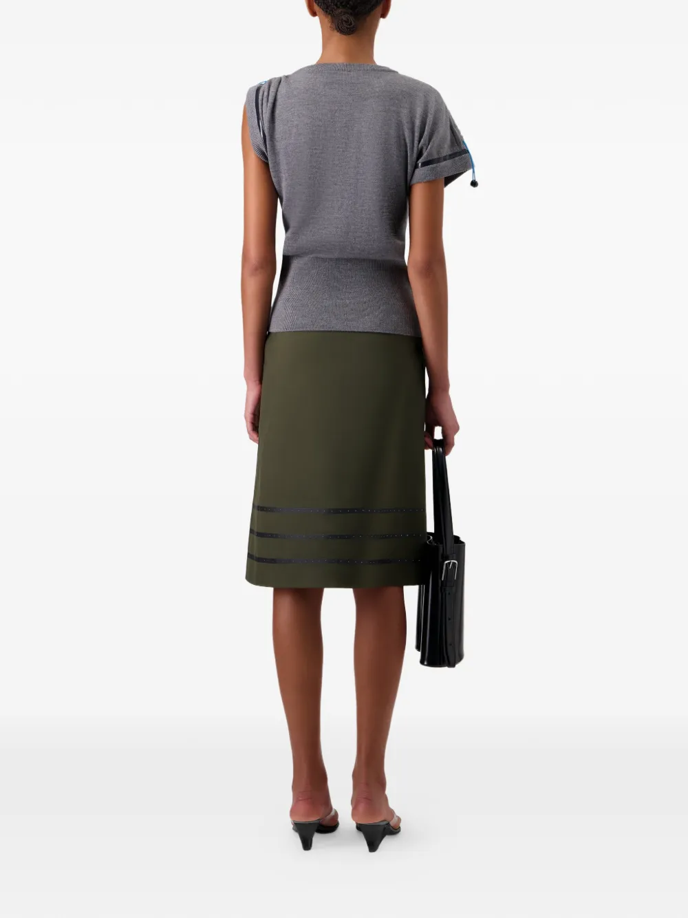 Coperni T-shirt met kapmouwen Grijs