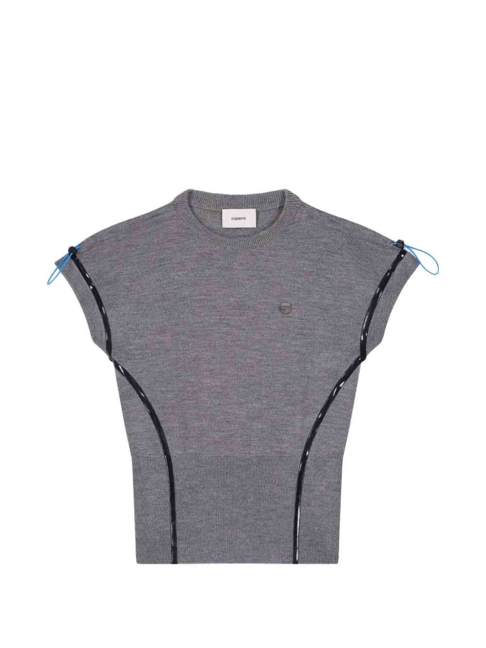 Coperni cap-sleeves T-shirt - Grigio