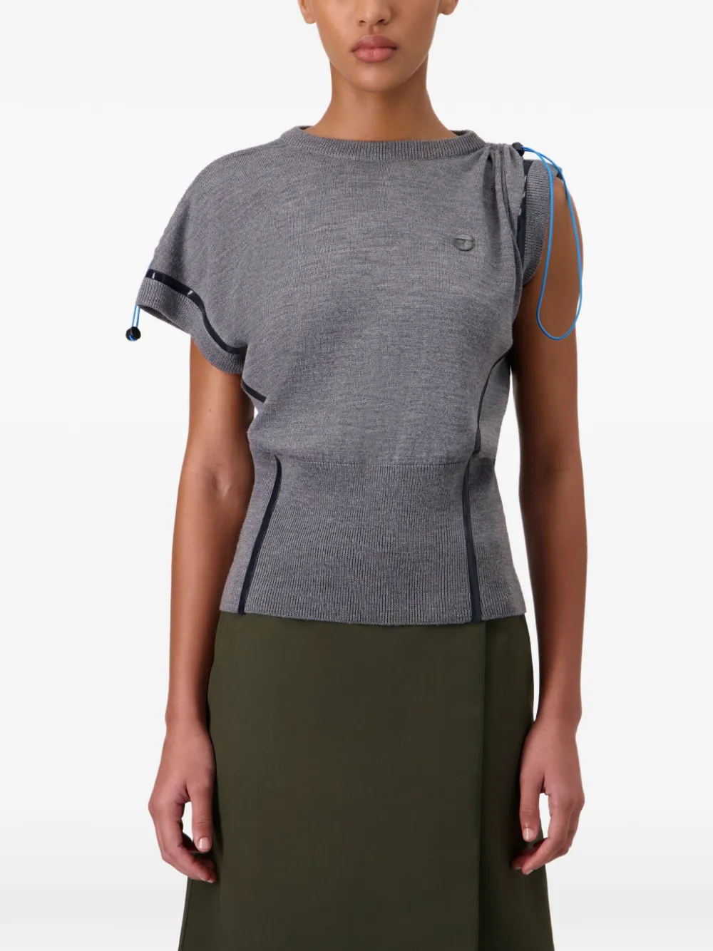 Coperni T-shirt met kapmouwen Grijs