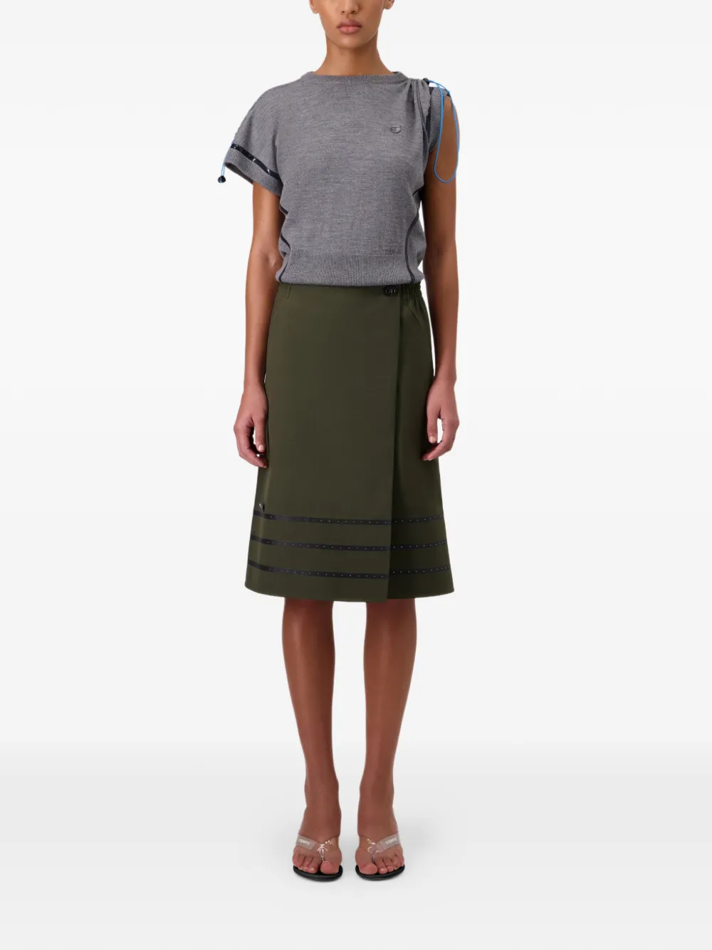  Coperni Cap-sleeves T-shirt - Grey 