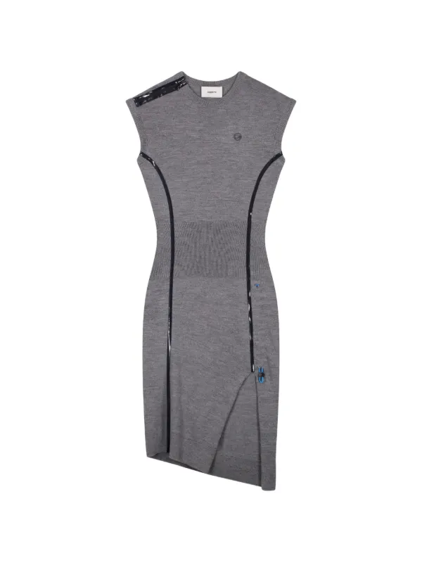 Coperni Tech Merino Short Dress in Grey