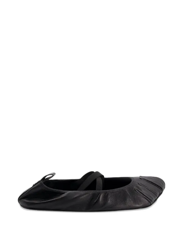 Coperni Soft 5T Leather Ballet Flats in Black