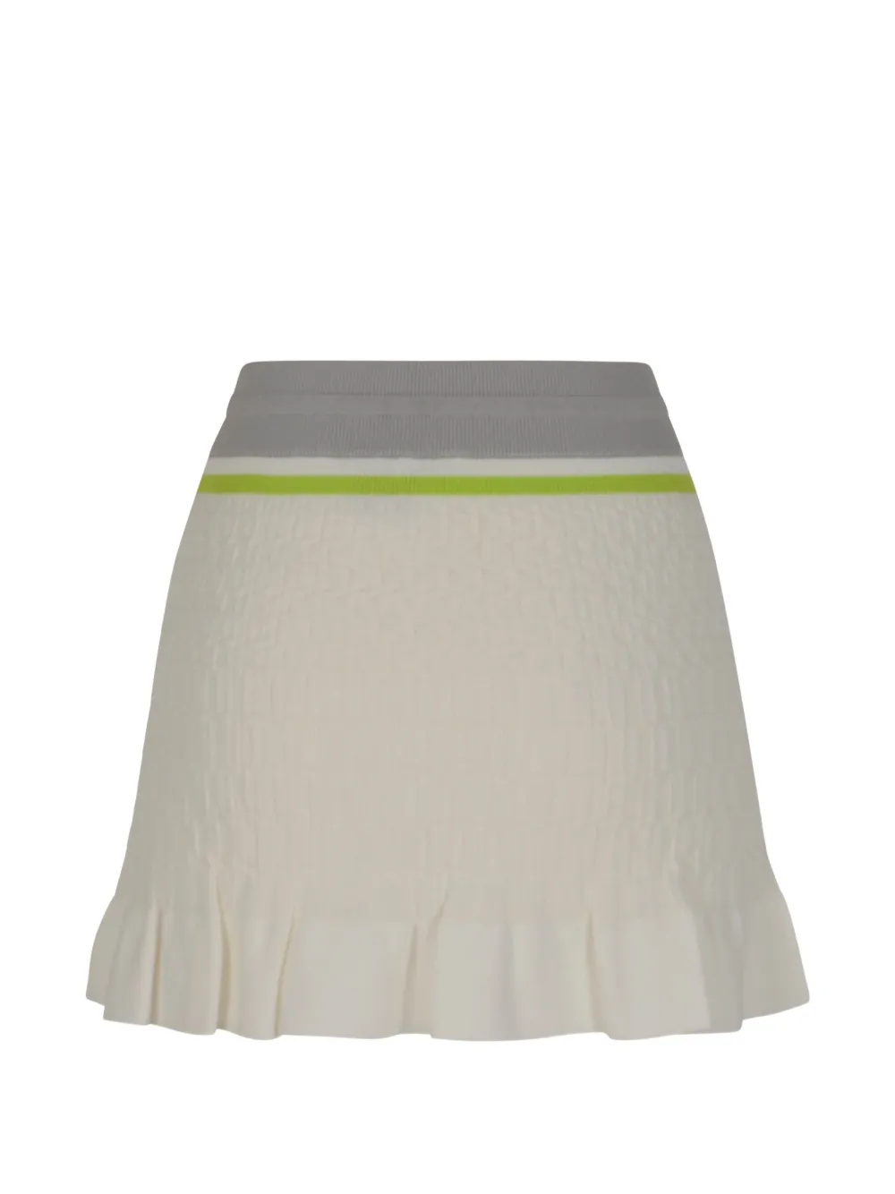  Casablanca Drawstring Ruffled Mini Skirt - White 