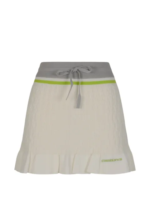 Casablanca drawstring ruffled mini skirt