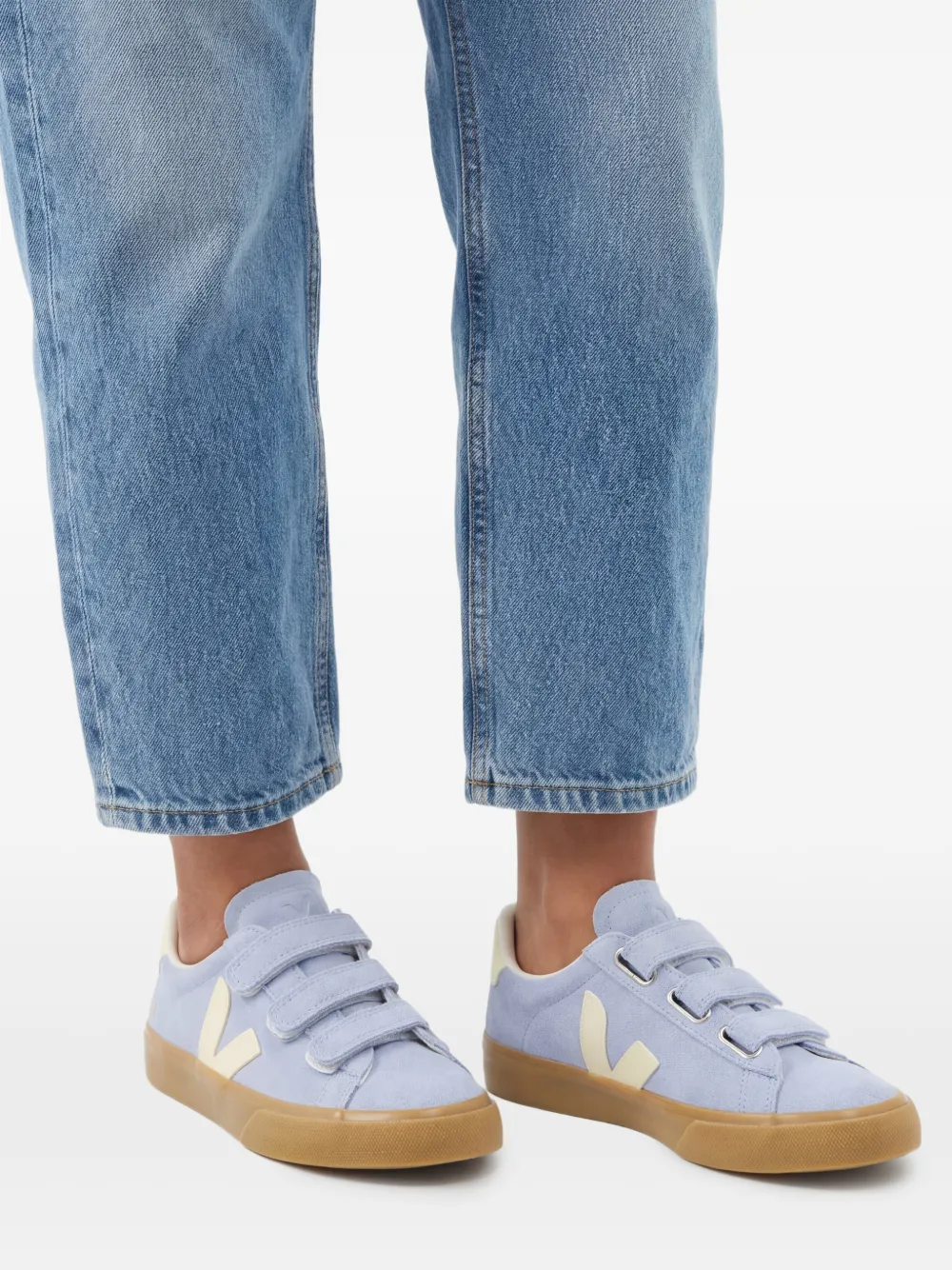 VEJA Recife sneakers met klittenband Blauw