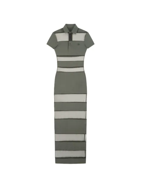Coperni maxi sheer striped polo dress