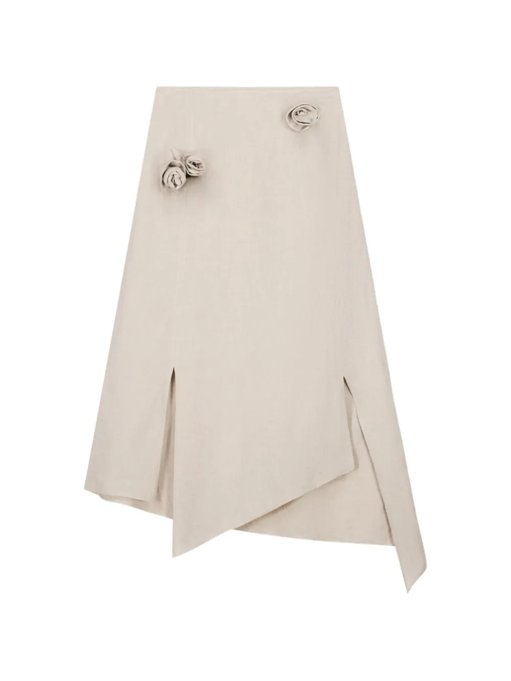 Coperni knotted flower midi skirt - Toni neutri