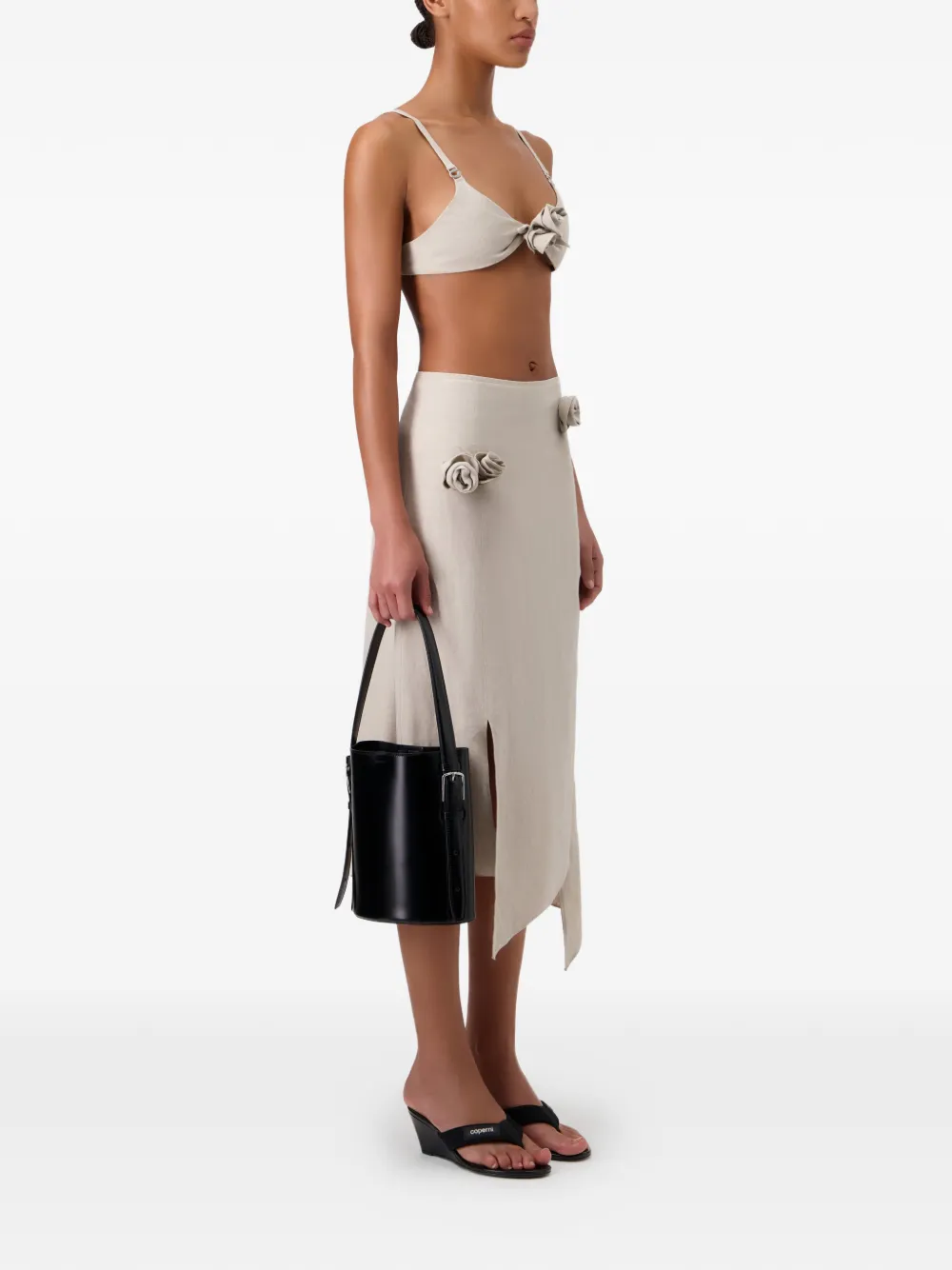  Coperni Flower Midi Skirt - Neutrals 