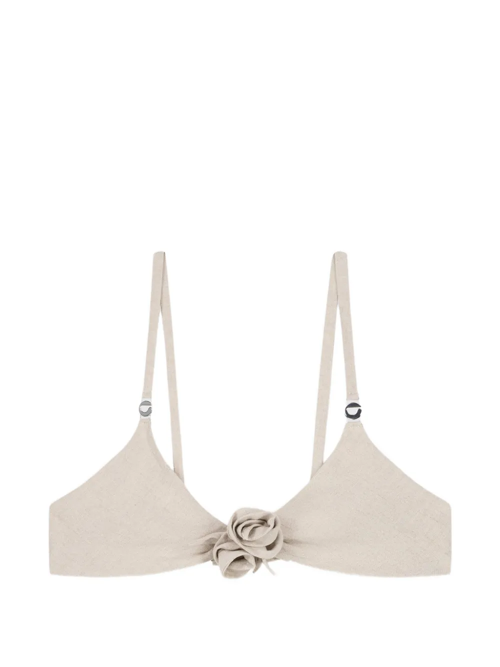 Coperni flower gathered bikini top - Toni neutri