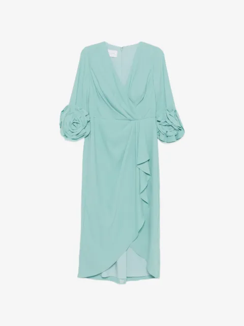 Rosa Clará  floral-detail ruffled midi dress