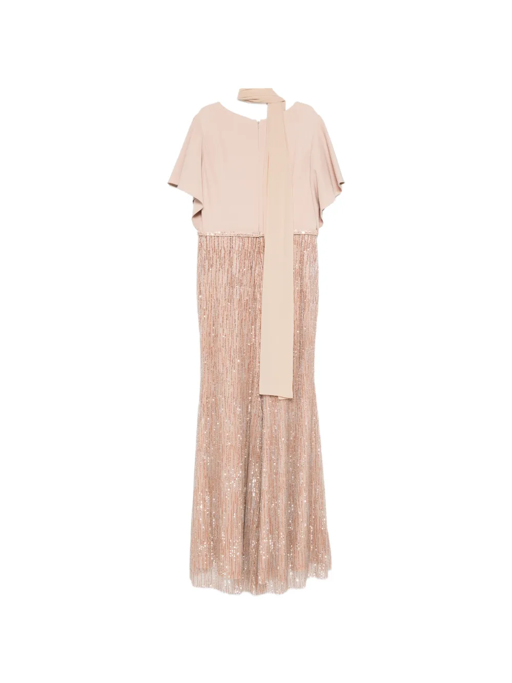  The Couture Club Sequinned Scarf Maxi Dress - Neutrals 