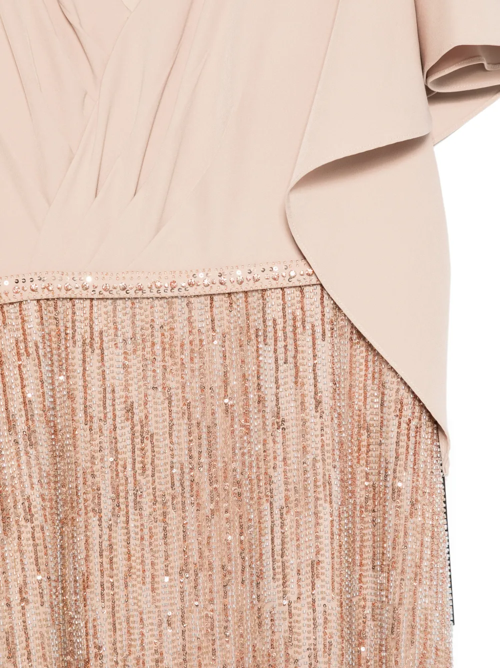  The Couture Club Sequinned Scarf Maxi Dress - Neutrals 