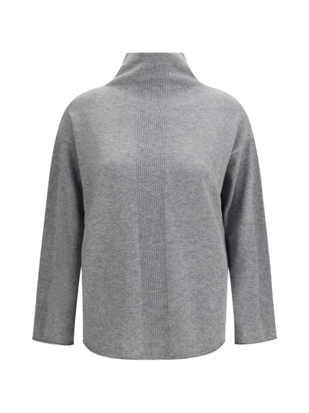  Max Mara Pull à Col Montant - Gris 