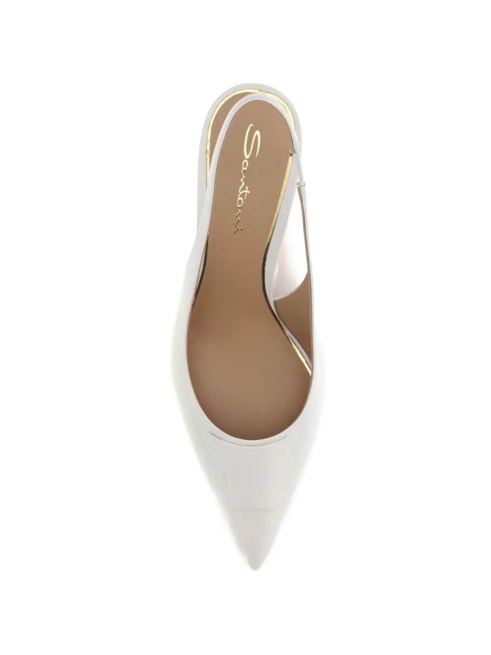 Santoni Slingback pumps met gesp Wit