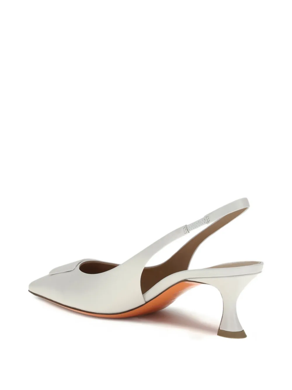 Santoni Slingback pumps met gesp Wit