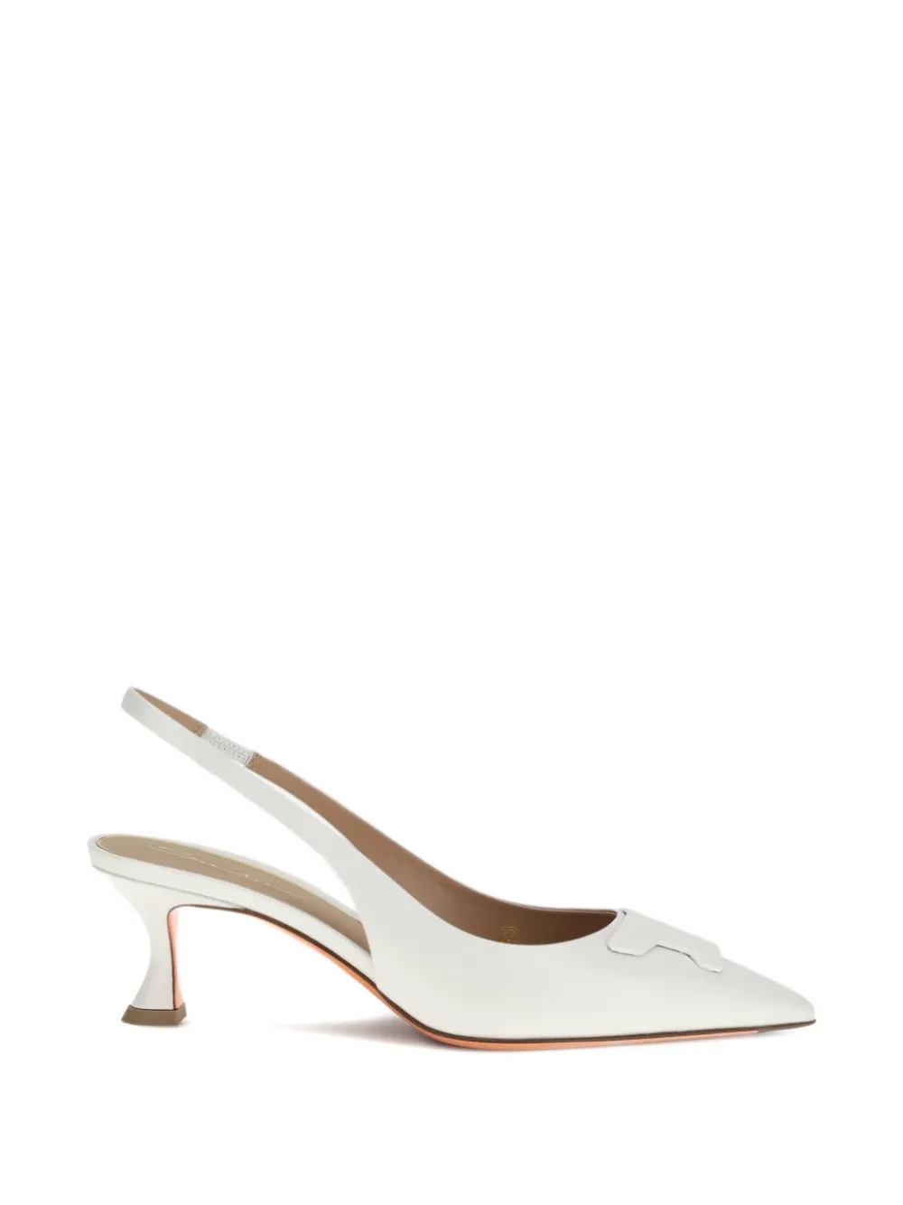 Santoni Slingback pumps met gesp Wit