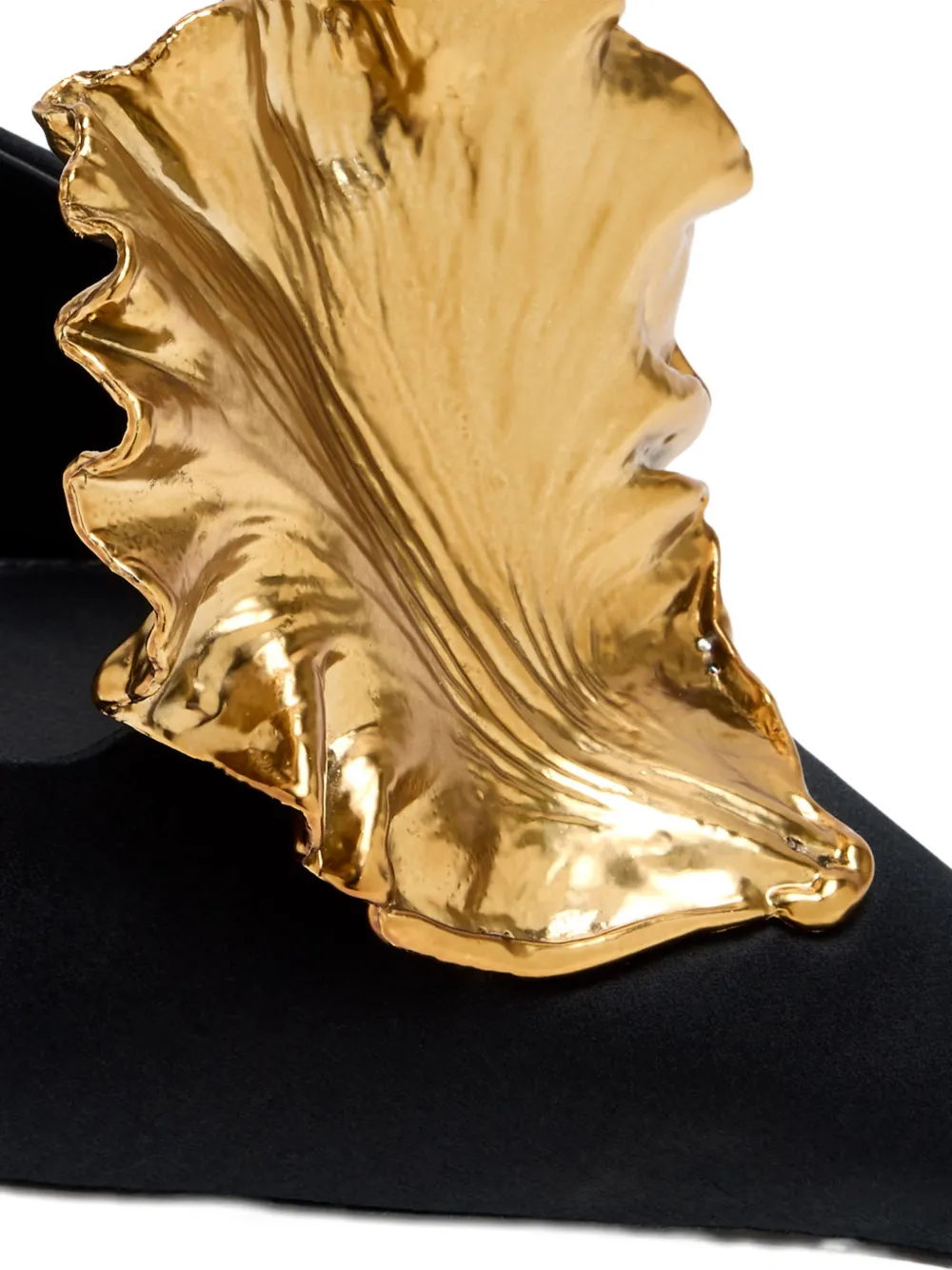 Cult Gaia Muiltjes met sculpturale hak Zwart