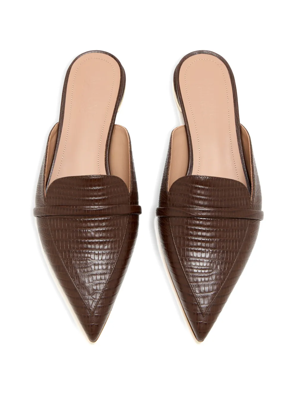 Malone Souliers Doramu muiltjes met puntige neus Bruin