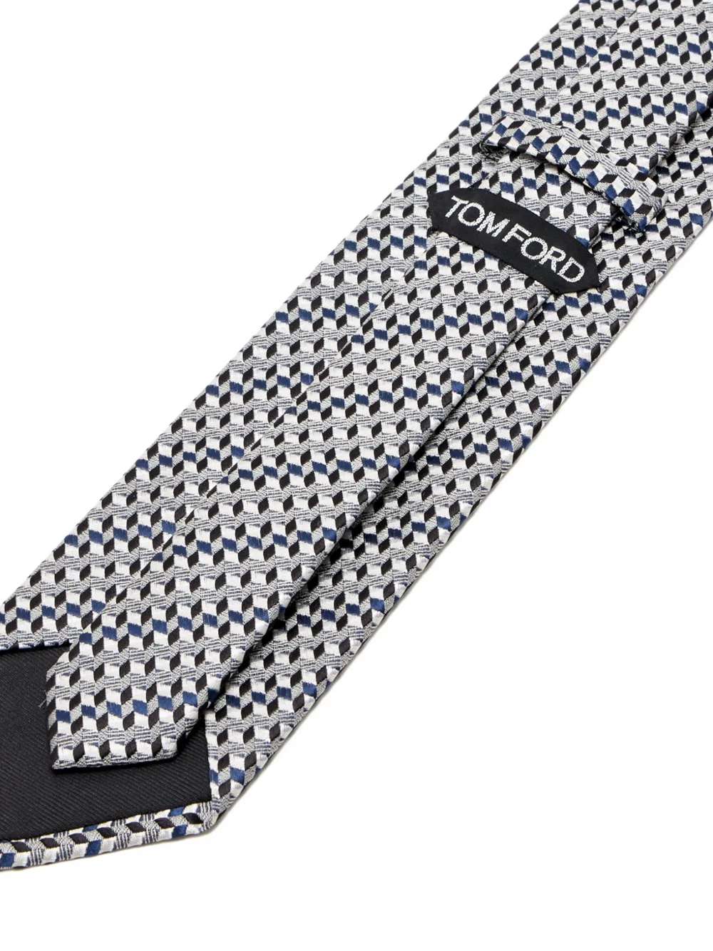 TOM FORD Stropdas met geometrische print Wit