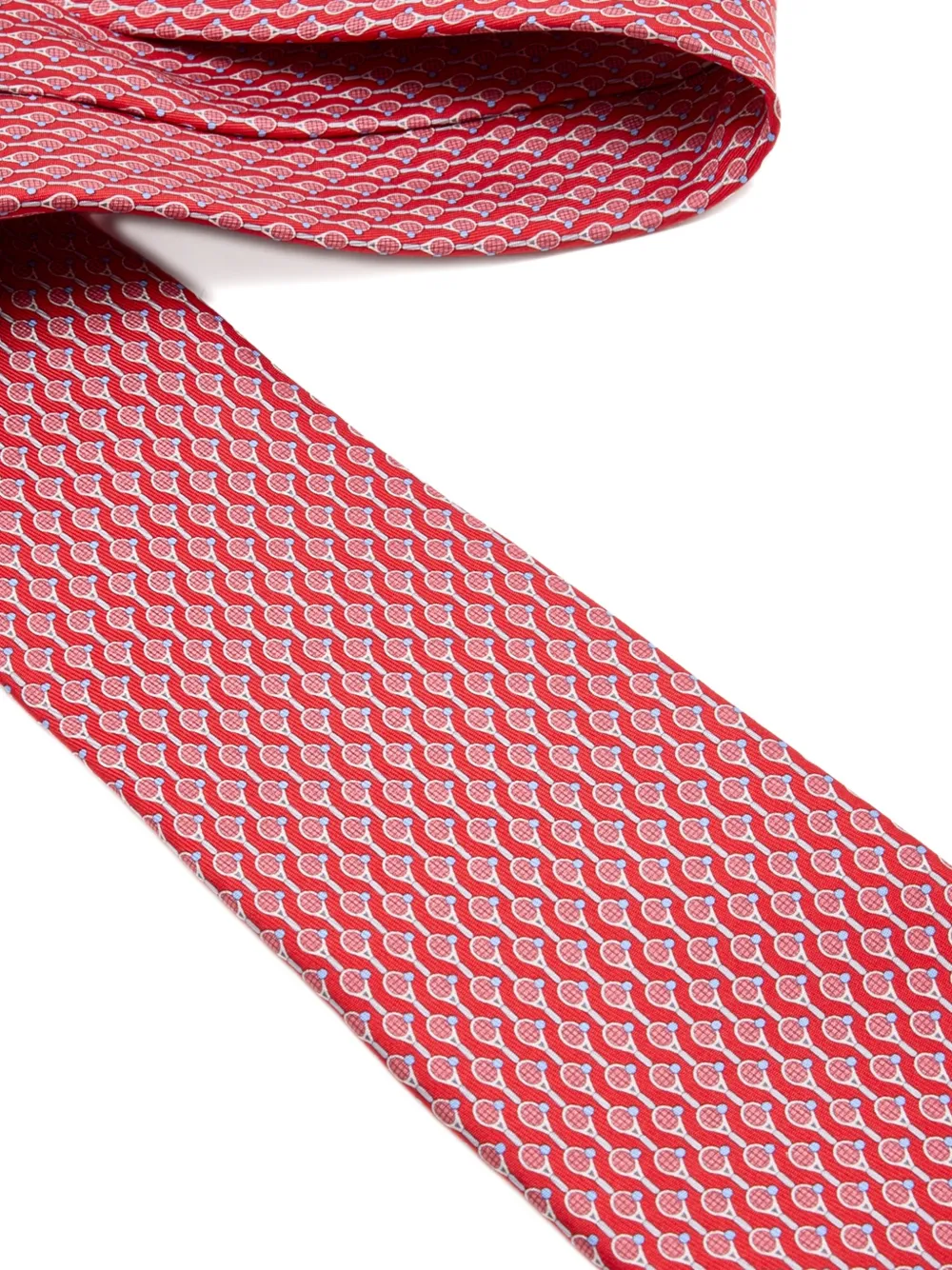 Ferragamo Stropdas met print Rood