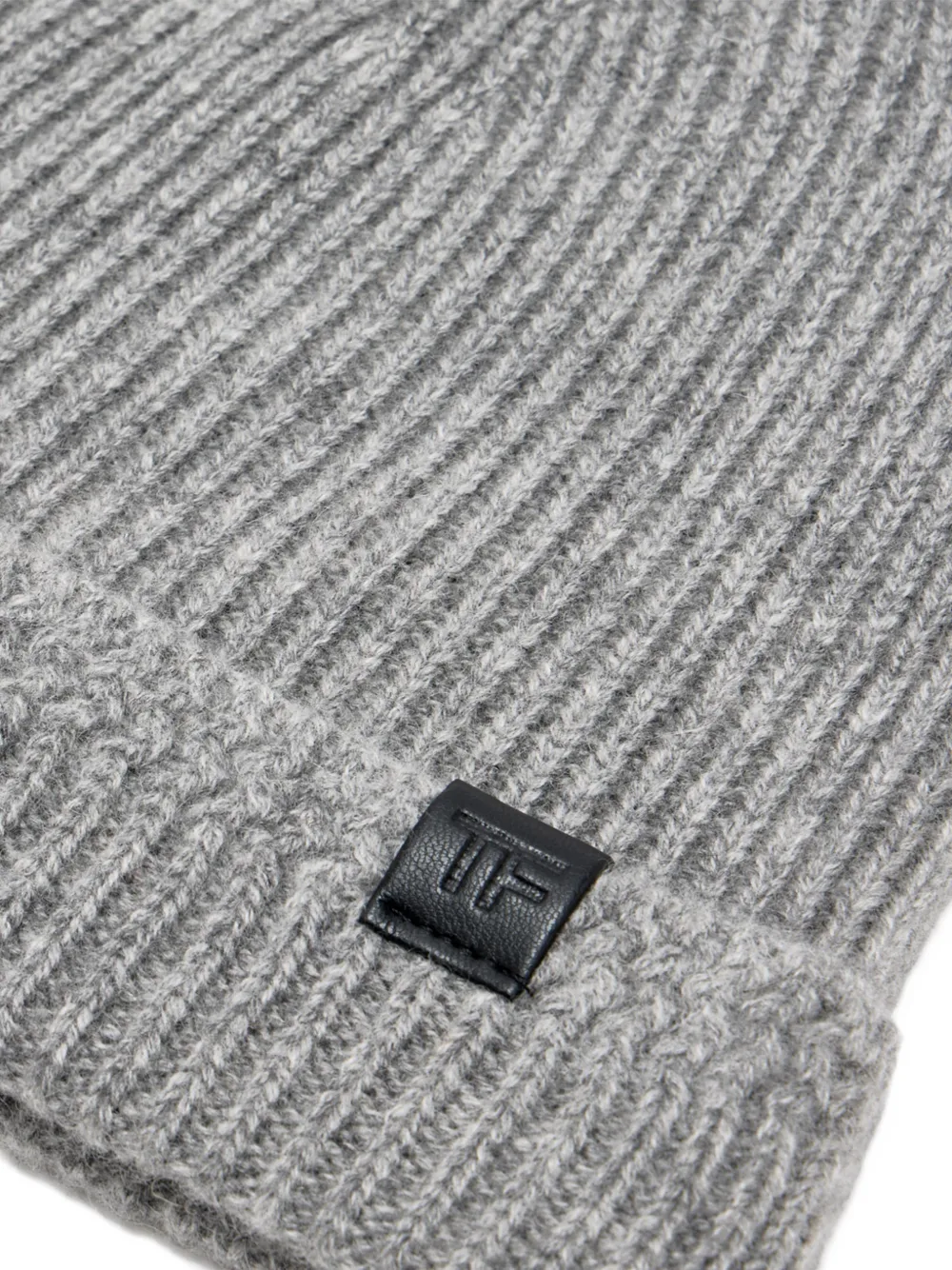  Tom Ford Ribbed-knit Patch Hat - Grey 