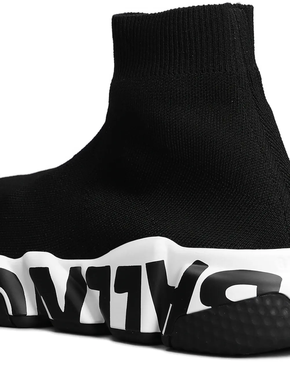 Balenciaga Speed sneakers met logo zool Zwart