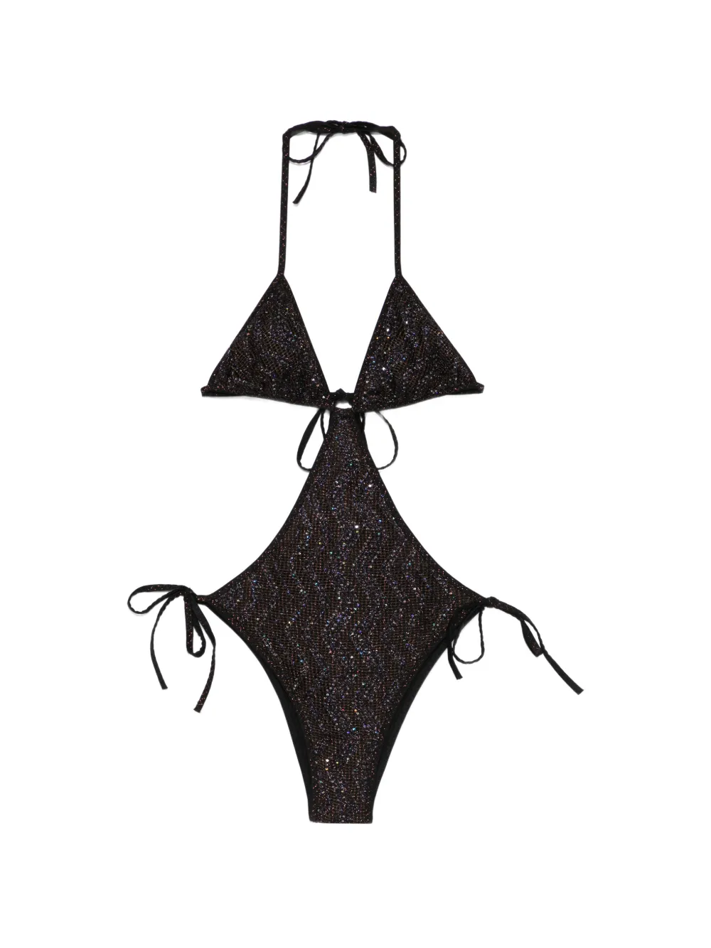 Missoni sequin tie swimsuit - Marrone