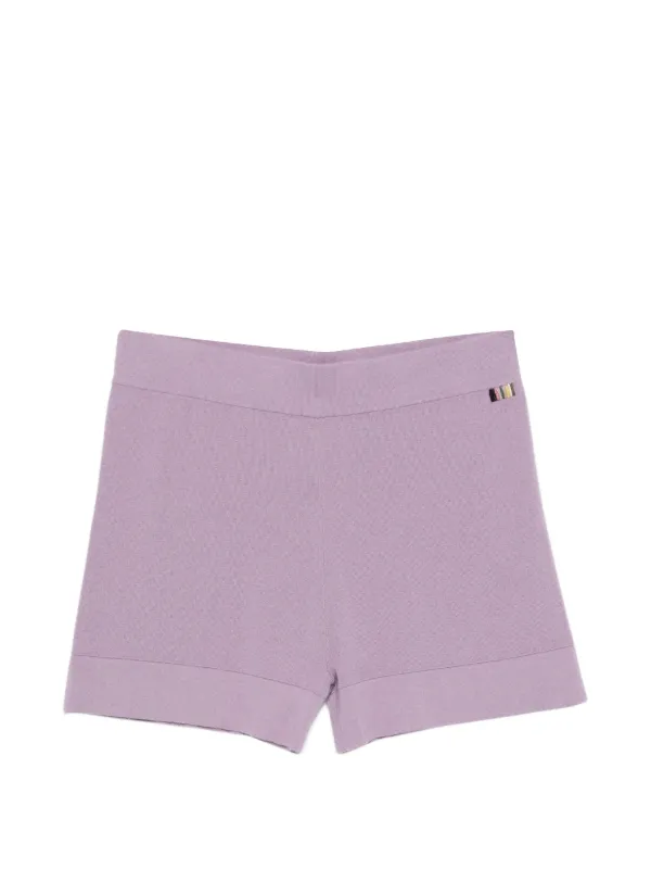 Extreme Cashmere Nº450 Bummy Knitted Shorts in Purple