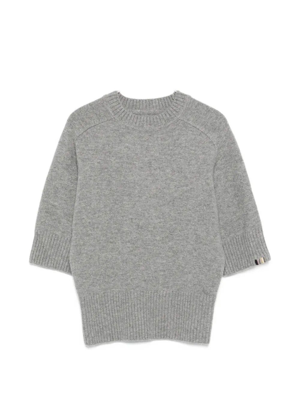 extreme cashmere Lauren short-sleeve crew-neck sweater - Grigio