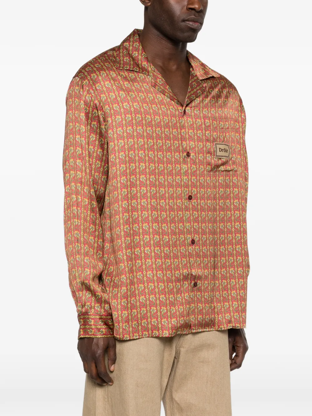 Paisley Patterned Pocket Shirt
