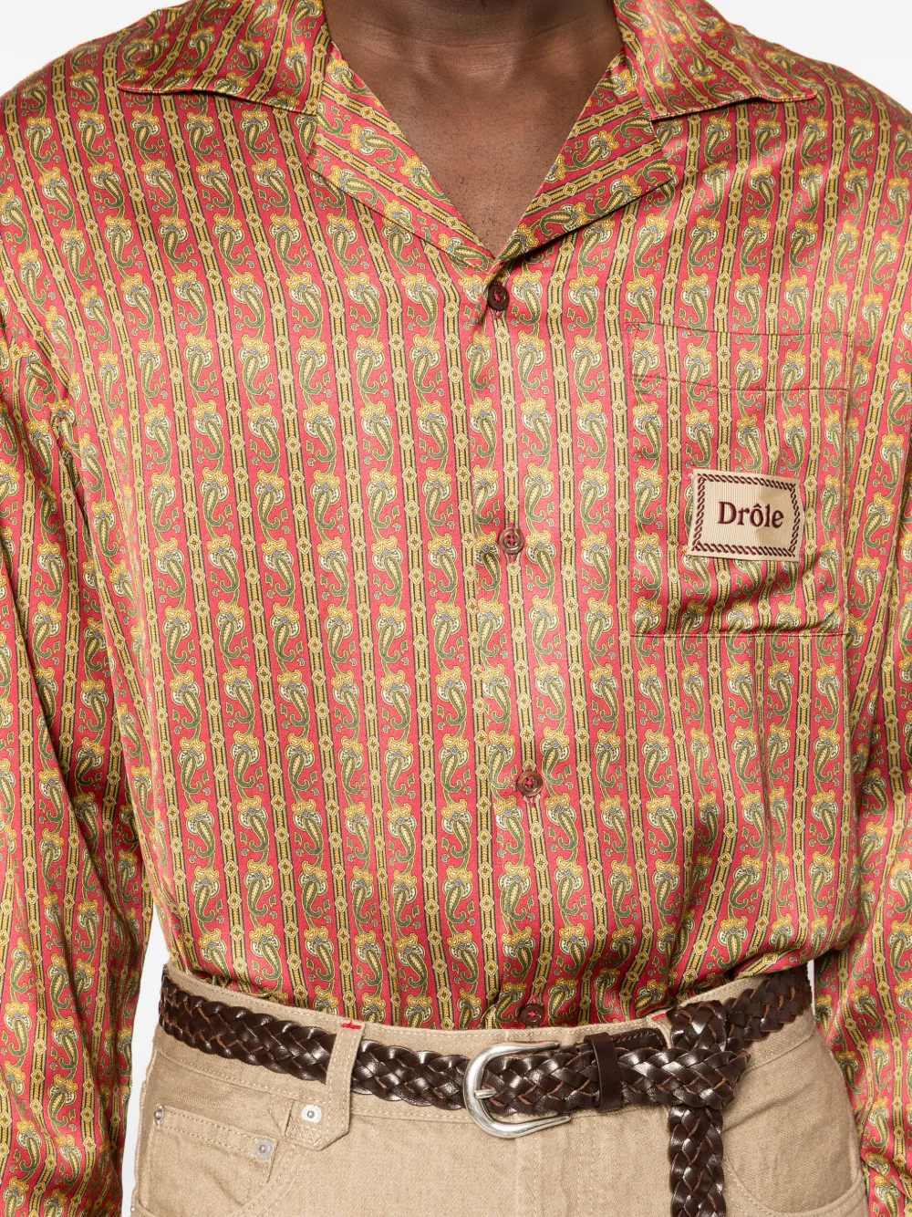 Paisley Patterned Pocket Shirt