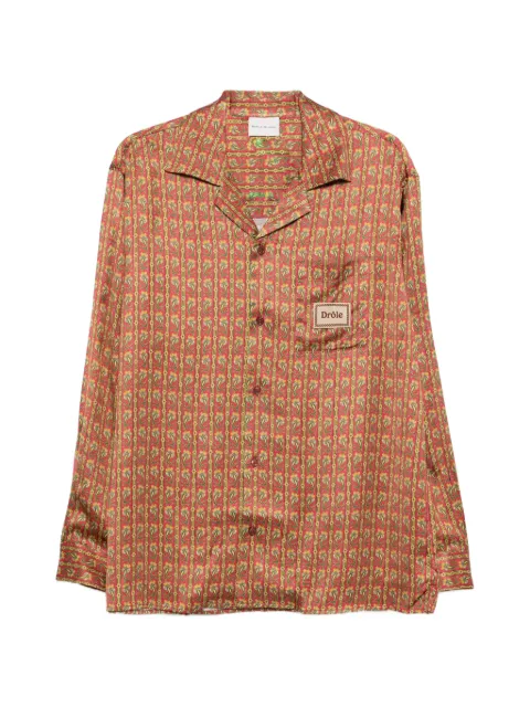 Drôle De Monsieur Paisley patterned pocket shirt