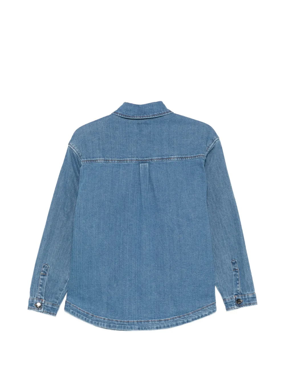  Fendi Kids Logo-patch Overshirt - Blue 