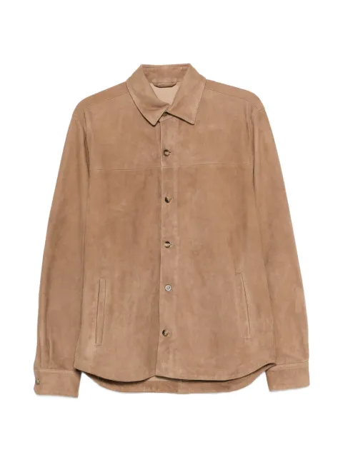Boglioli buttoned suede shirt