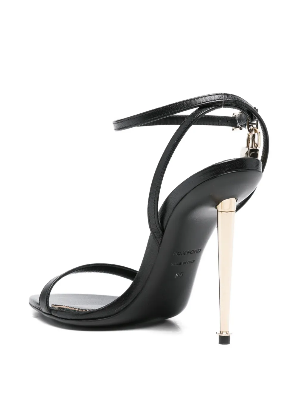 TOM FORD Sandalen met hangslot en hoge hak Zwart