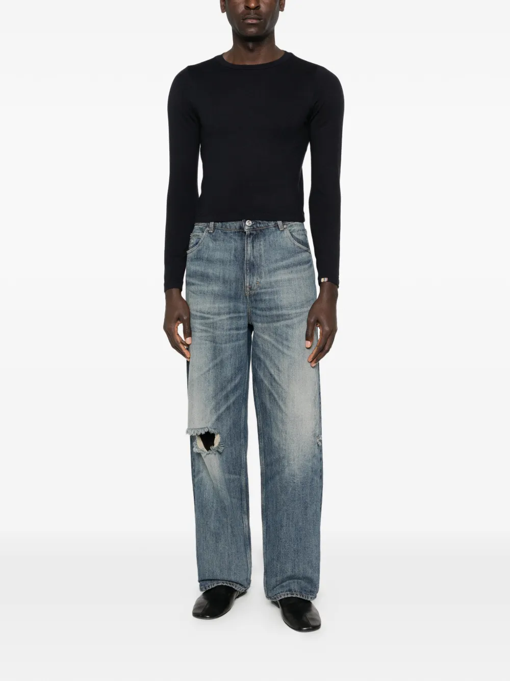 extreme cashmere Lisa T-shirt met lange mouwen Zwart