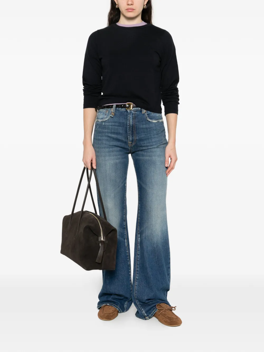 extreme cashmere Lisa T-shirt met lange mouwen Zwart