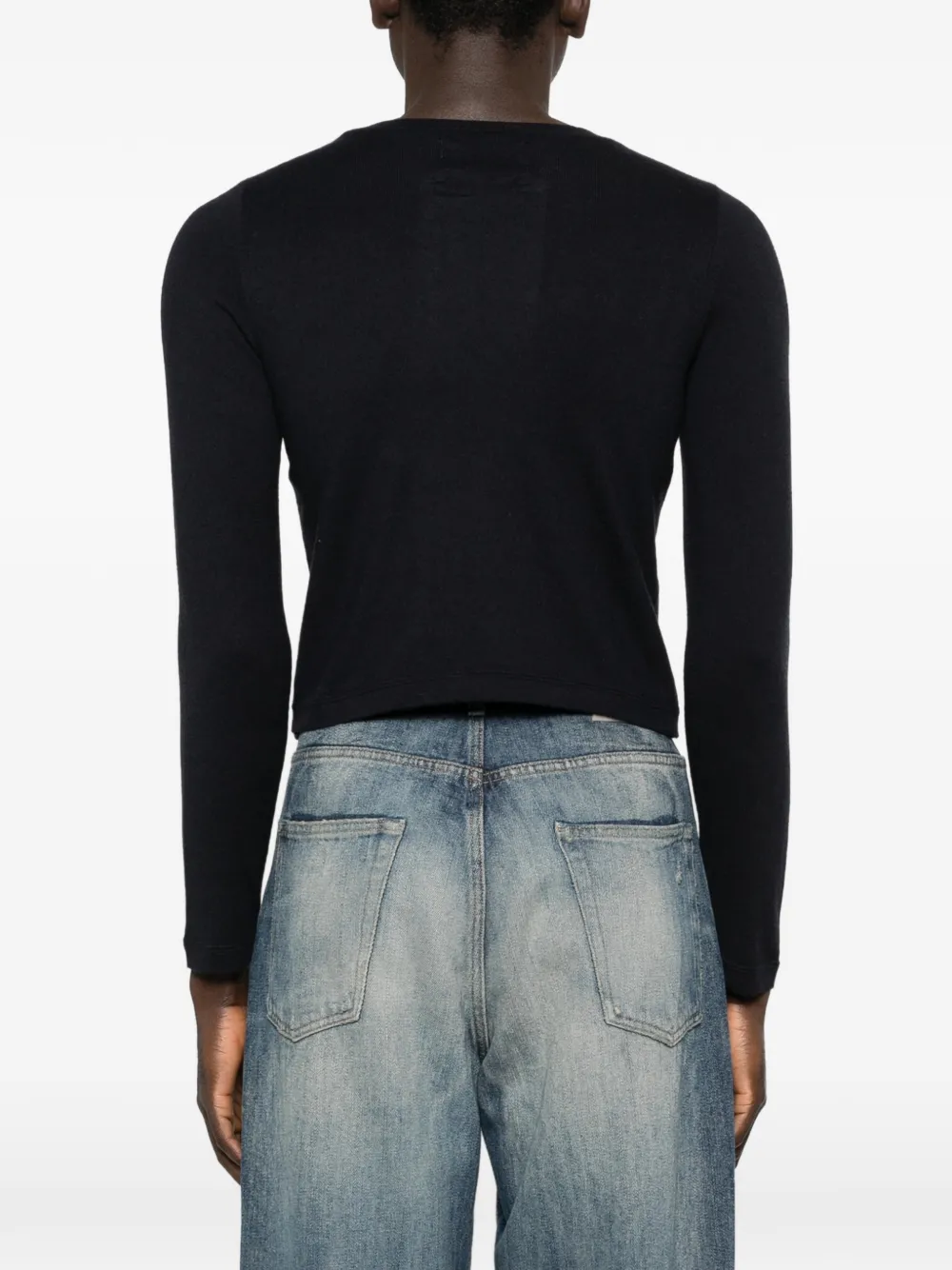 extreme cashmere Lisa T-shirt met lange mouwen Zwart