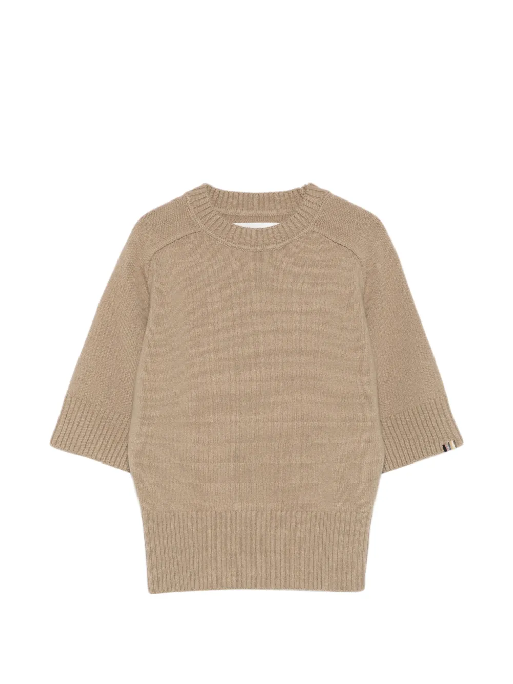 extreme cashmere Nº374 Lauren half-sleeve sweater - Toni neutri