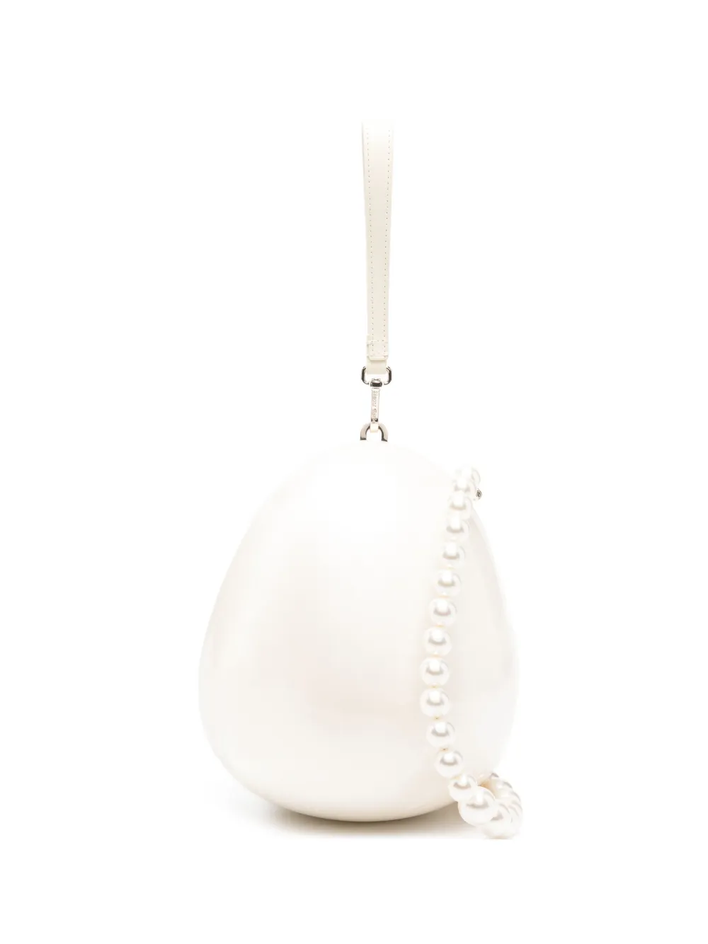 Simone Rocha Large Egg Embellished Clutch Bag In White