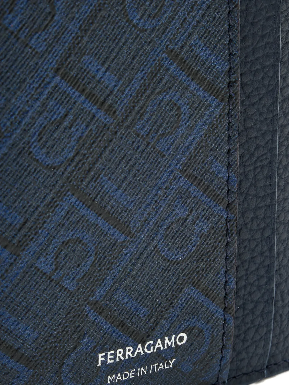 Ferragamo Pasjeshouder met patroon Blauw